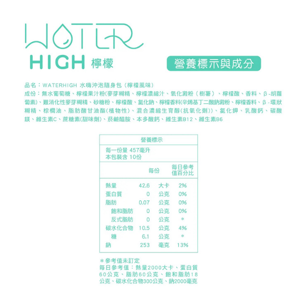 電解質沖泡粉｜WaterHigh 