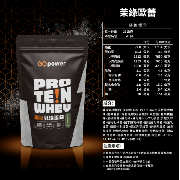 濃縮乳清蛋白｜GOPower 