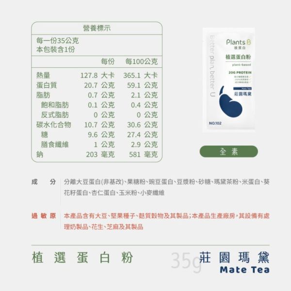 植選蛋白粉｜PlantsB 彼蛋白 