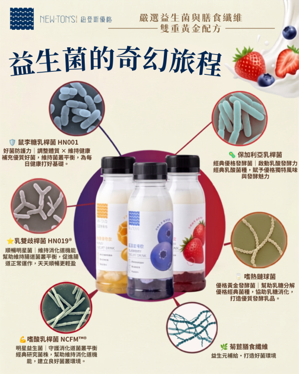 【配方升級】紐登斯優格飲 藍莓口味 