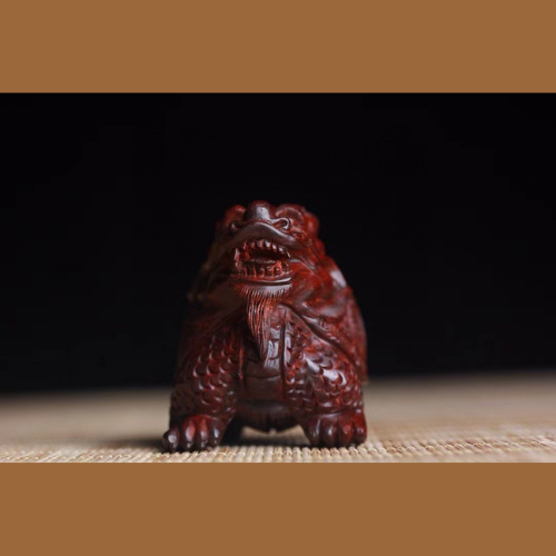 小葉紫檀藝品｜龍龜 手把件 有附吊繩 招財 把玩 文玩 避邪 擋煞 