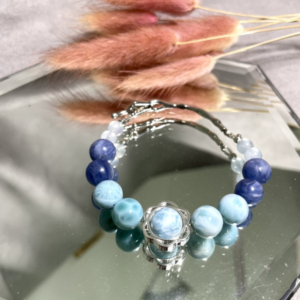 海洋世界 海紋石（拉利瑪）,藍晶,海藍寶,手鍊