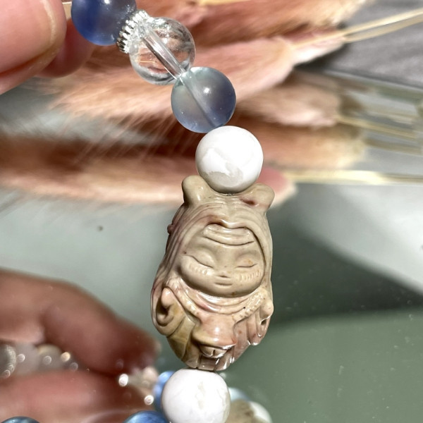 月之鹿 阿拉善,藍螢石,白水晶,灰月光,白月光