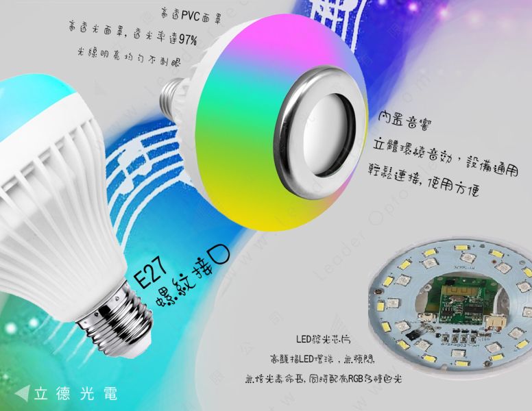 音樂球燈泡 LED七彩變色燈泡 遙控調光 外磁喇叭 附遙控器 智能遙控 炫彩燈光 