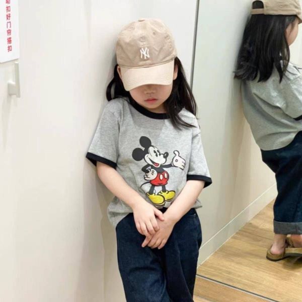 U家同款親子撞色迪士尼短袖 