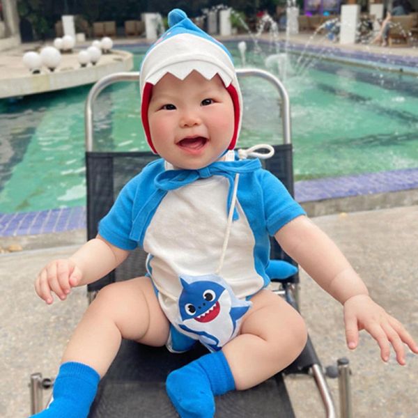 萌趣小鯊魚寶寶三件套 