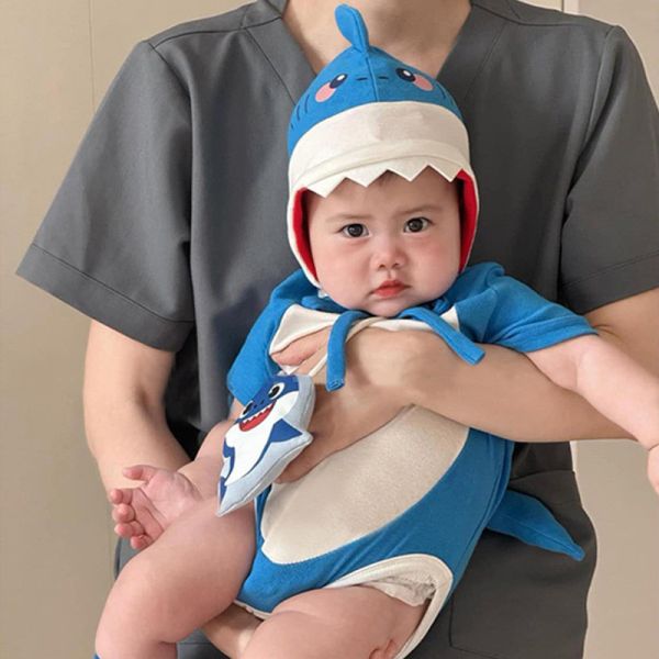 萌趣小鯊魚寶寶三件套 