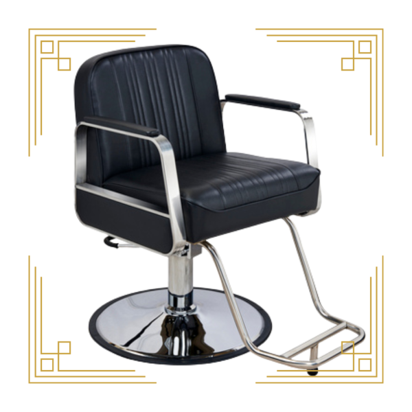 台灣工廠/專業美髮椅-油壓升降-黑色 
