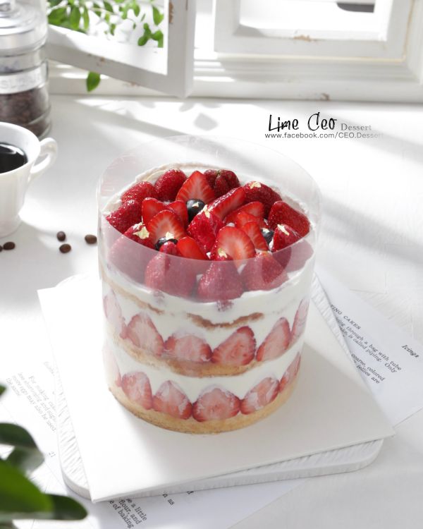 草莓極致裸鮮奶油蛋糕6吋 