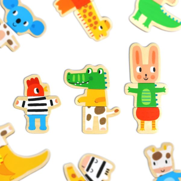 華碩｜木質磁鐵動物拼圖 遊戲書,磁鐵書,幼幼拼圖,動物認知,木質磁鐵動物拼圖