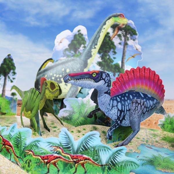 華碩｜超大立體書系列-3款 動物秘訪,恐龍奧秘,太空秘境,立體書,太空知識,恐龍知識,動物知識,厚紙書,操作書,遊戲書