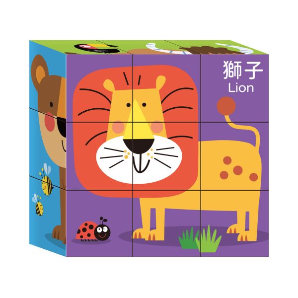 風車｜幼幼立體拼圖-2款 立體六面拼圖,雙語拼圖,動物拼圖,車子拼圖,幼幼拼圖