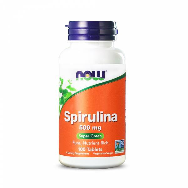 45折-NOW健而婷 螺旋藻 (100顆/瓶)-到期日2026/08/31【鹼回健康】 螺旋藻,藍藻,藍綠藻