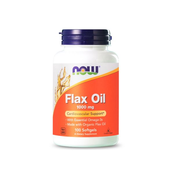 NOW健而婷 高效亞麻仁油 (100顆/瓶)【代謝暢通】 亞麻仁油,flax oil,不飽和脂肪