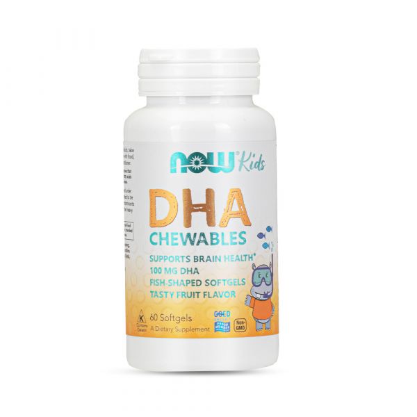 4折-NOW健而婷 兒童魚油DHA咀嚼型(孕婦可食) (60顆/瓶)-到期日2026/09/30【潛能開發】 魚油,omega3,DHA,EPA