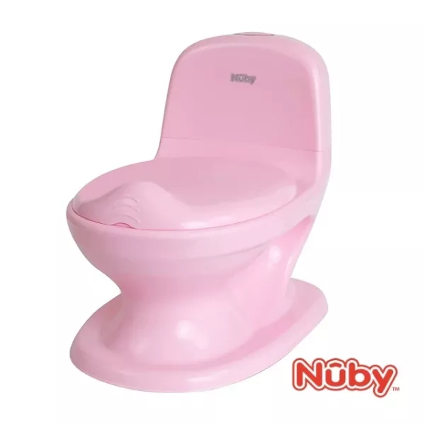 Nuby 學習小馬桶(白/粉) 