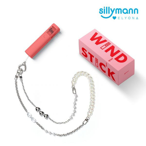 韓國sillymann 攜帶型風棒電扇+ELYONA 飾品背鏈 