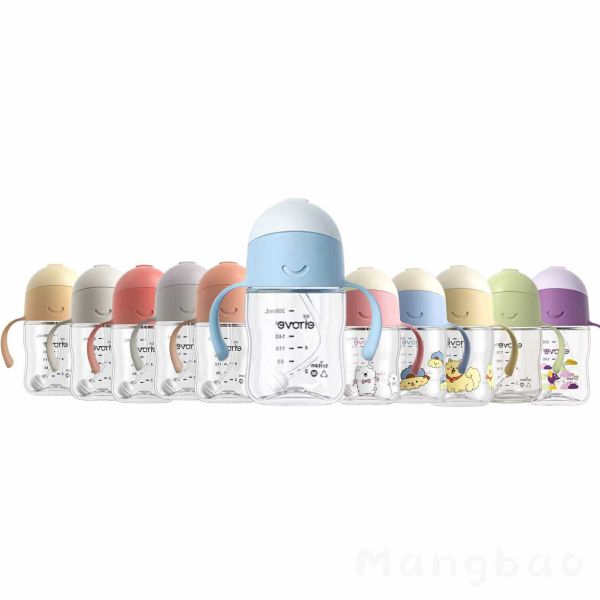 evorie Tritan 360度防漏吸管學習水杯200ml/替換吸管 