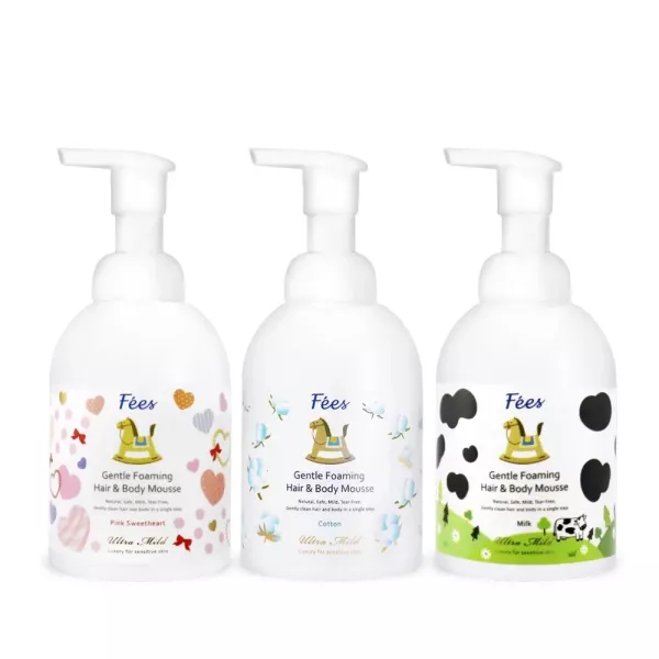 法緻 嬰兒洗髮沐浴泡泡 400ml (清新舒棉香/粉紅甜心香/香濃牛奶) 