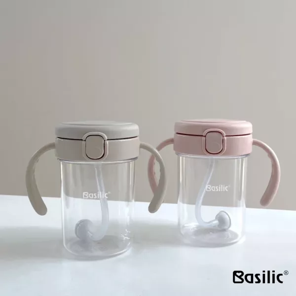 預購 貝喜力克 Tritan握把練習水杯(粉/奶茶) 