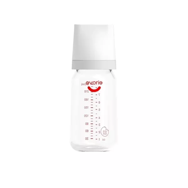 Evorie 防脹氣寬口玻璃奶瓶160ml /240ml 貝親小獅王奶嘴可共用 