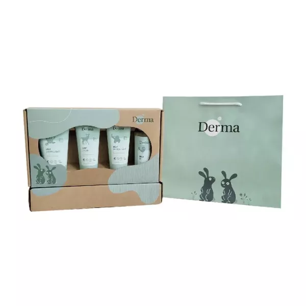 Derma丹麥德瑪 有機寵愛寶寶新生禮 新生賀禮/滿月禮盒 有機寶寶系列 