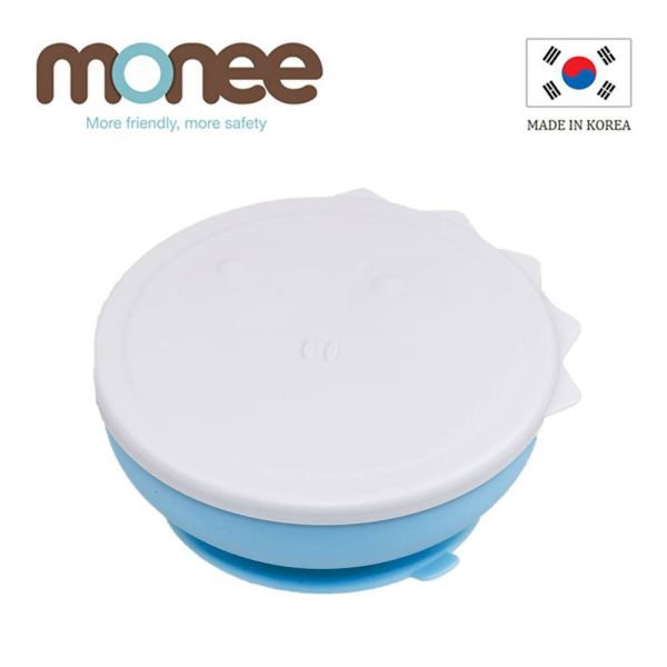 Monee 100%白金矽膠恐龍造型可吸式餐碗附蓋 350ml 