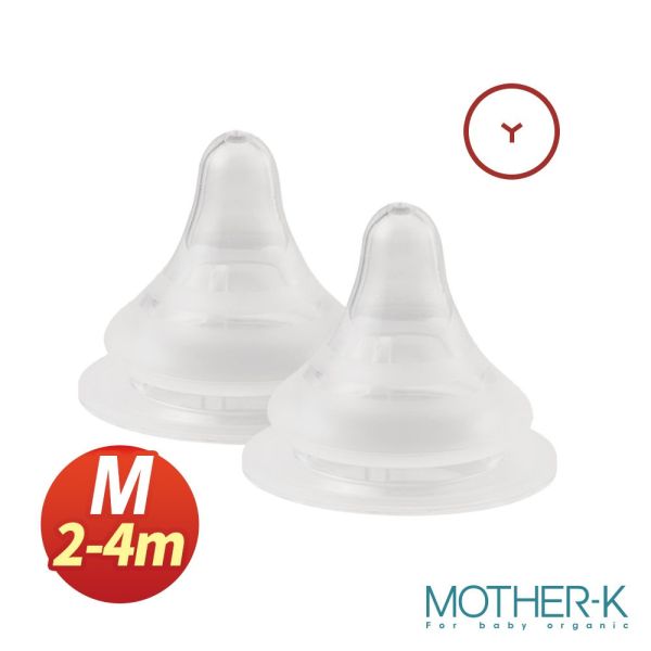 MOTHER-K 寬口防脹氣奶嘴2入裝(SS/S/M/L/XL) 