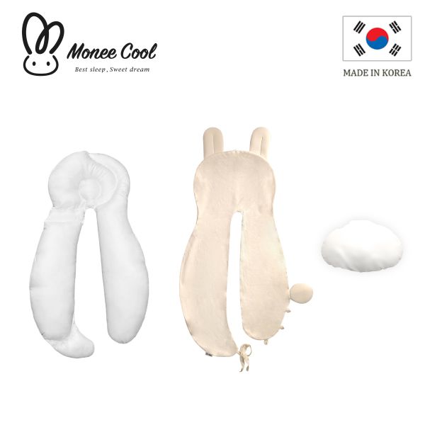 Monee cool 舒眠兔兔安撫枕竹纖維組合/竹纖維枕套 