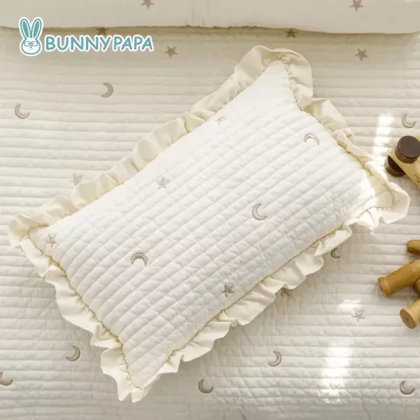 BUNNY PAPA 荷葉邊絎縫枕頭(40*25cm) 