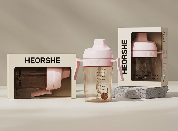 HEORSHE 牙齒護理吸管學習水杯 300ml 