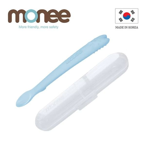 Monee 100%白金矽膠寶寶智慧矽膠湯匙(贈收納盒) 