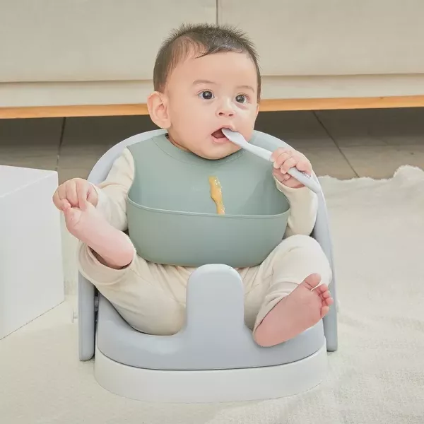 MOYUUM 韓國 白金矽膠寬口立體圍兜(多款可選) 