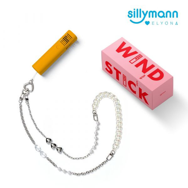 韓國sillymann 攜帶型風棒電扇+ELYONA 飾品背鏈 
