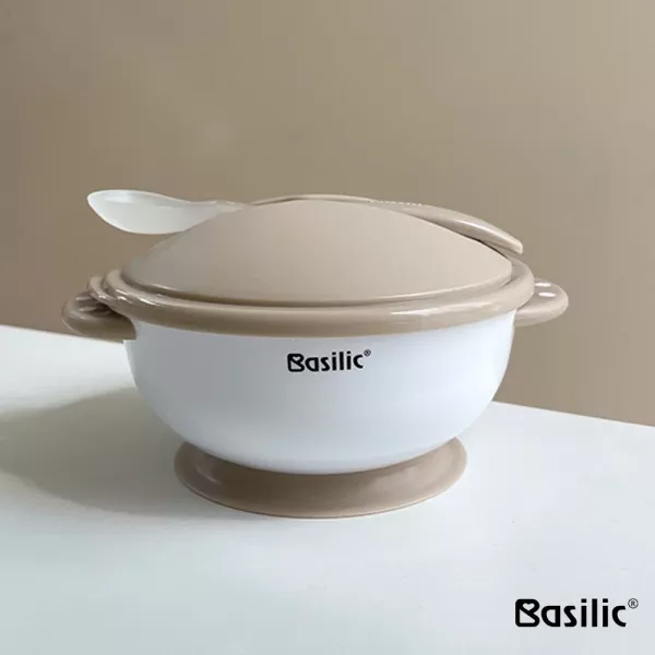 預購 貝喜力克 吸盤碗組430ml(灰/奶茶) 
