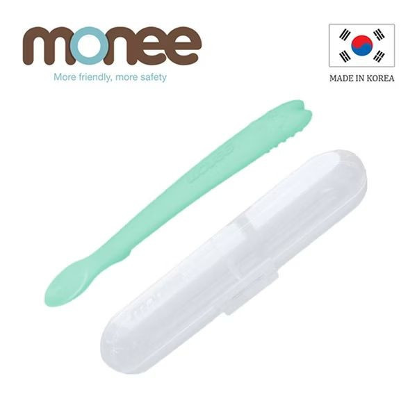 Monee 100%白金矽膠寶寶智慧矽膠湯匙(贈收納盒) 