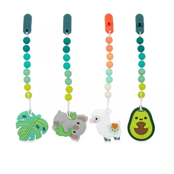 Nuby 造型矽膠固齒奶嘴鍊組1入(款式隨機) 