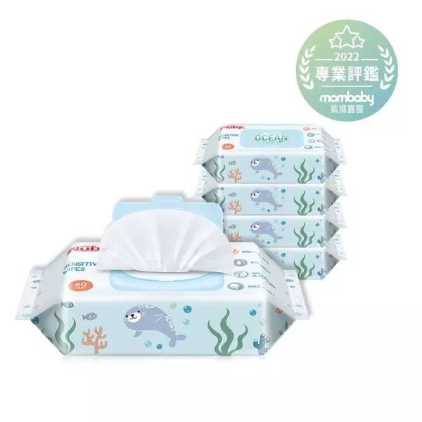 Nuby 海洋系列極厚柔濕巾60抽/4包 1串 