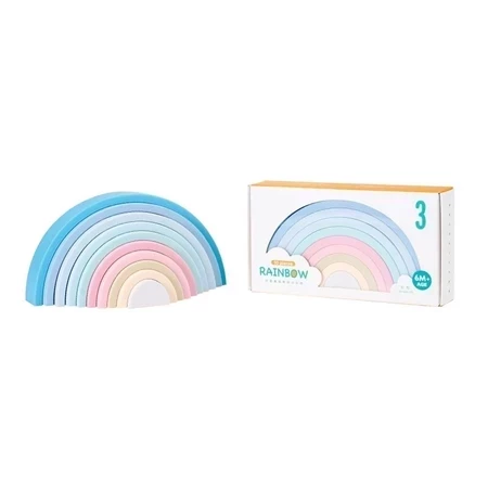 KIDMORY 矽膠疊疊樂感統玩具(彩虹/幾何) 