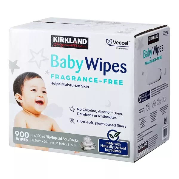 Kirkland Signature 科克蘭 柔軟無香精嬰兒濕巾 100 張 X 9包 