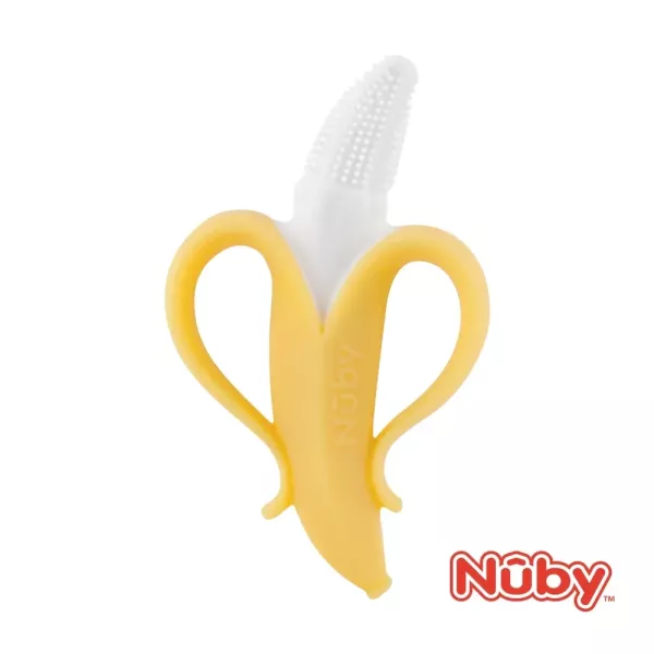 Nuby 香蕉按摩潔牙刷 (黃) 類固齒器 