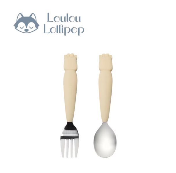 Loulou Lollipop 動物造型 兒童304不鏽鋼叉匙組 