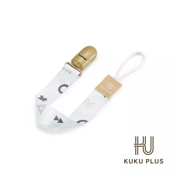 酷咕鴨 KUKU PLUS純真之瞳織帶奶嘴夾(三色可選) 