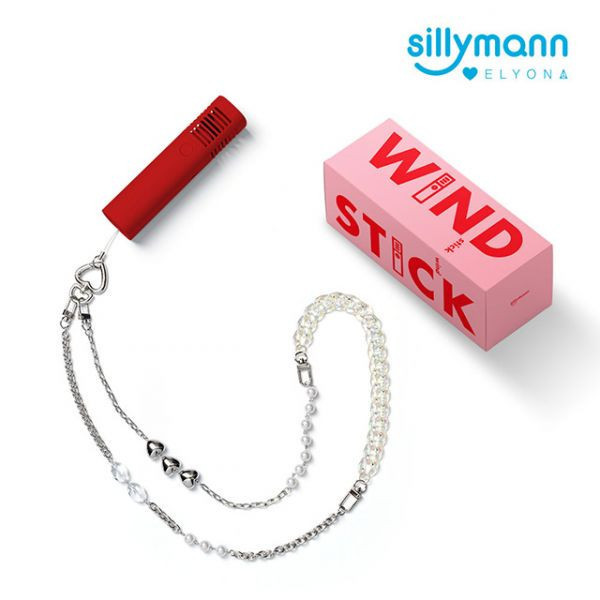 韓國sillymann 攜帶型風棒電扇+ELYONA 飾品背鏈 
