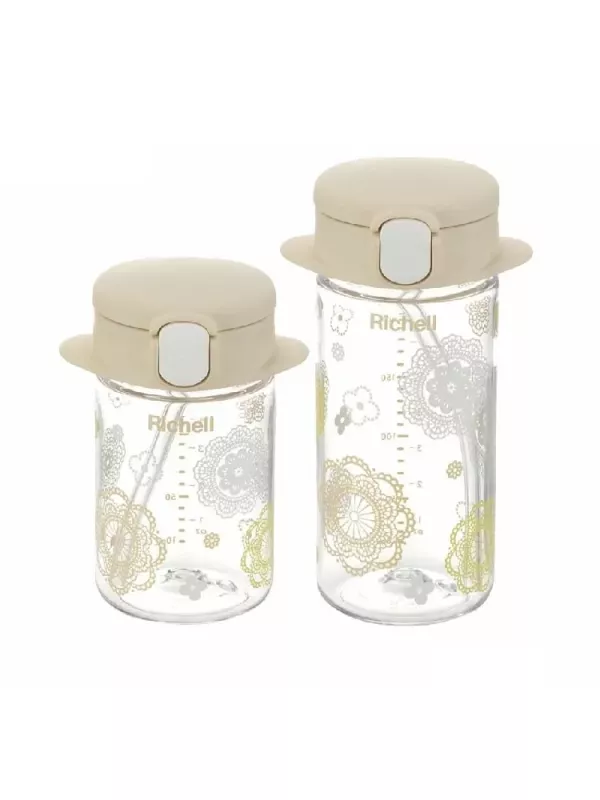 Richell 利其爾 AQ系列朵朵開隨身型吸管水杯 160ml/240ml 