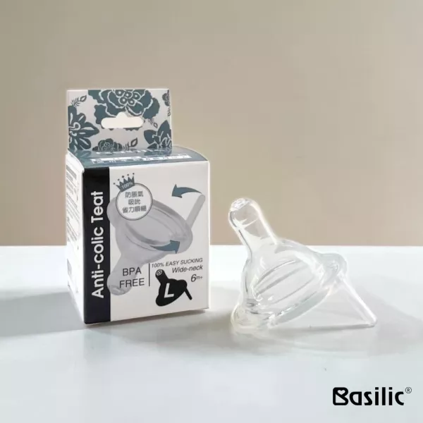 預購 貝喜力克防脹氣奶嘴寬口徑/十字孔(S/M/L) 