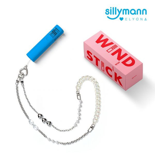 韓國sillymann 攜帶型風棒電扇+ELYONA 飾品背鏈 