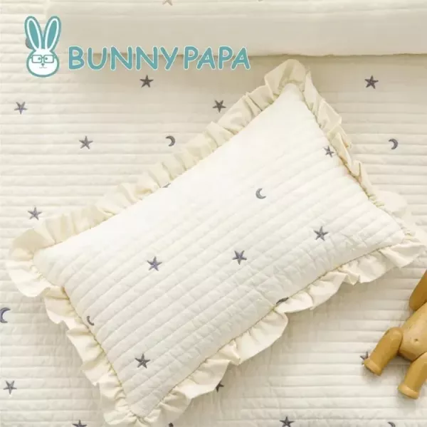 BUNNY PAPA 荷葉邊絎縫枕頭(40*25cm) 
