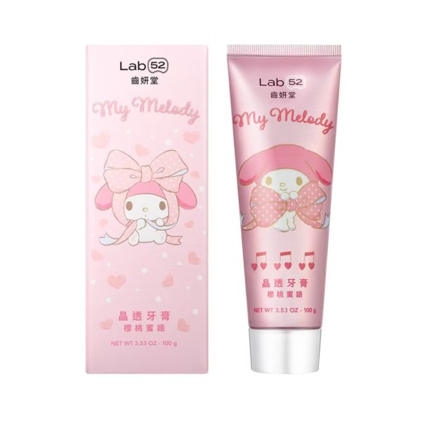 Lab52 齒妍堂 三麗鷗浪漫限定晶透牙膏100g(櫻桃蜜語/莓漾甜心) 