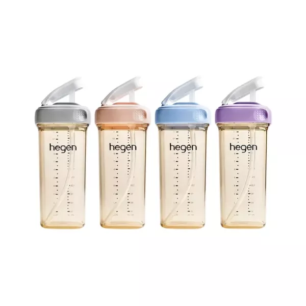 預購 Hegen輕飲時光吸管杯330ml/多功能360學飲杯240ml /吸管配件 
